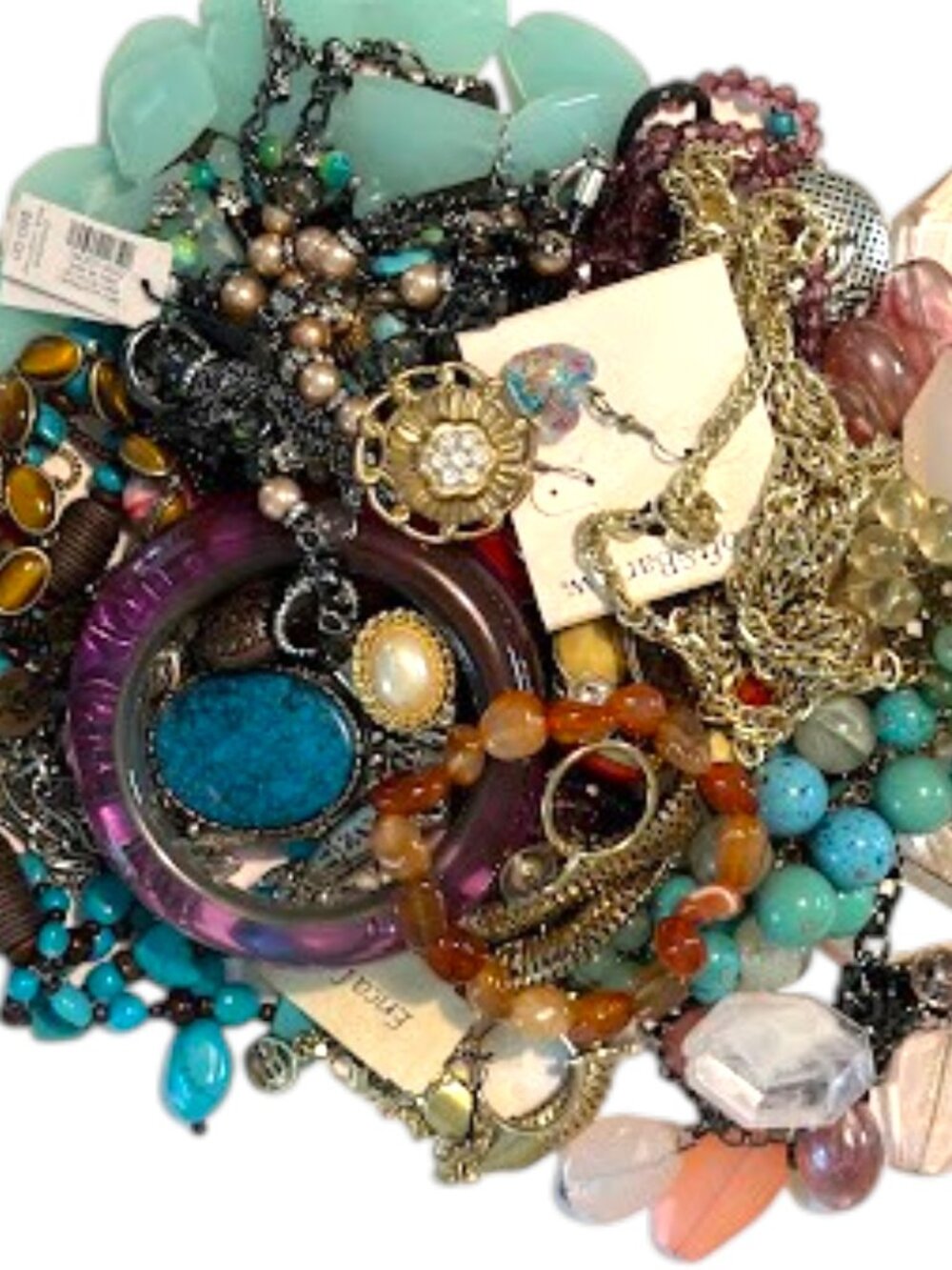 Jewelry Lot, Beads, Earrings, Necklaces, Bracelets, Pendants, Wearable, Craft